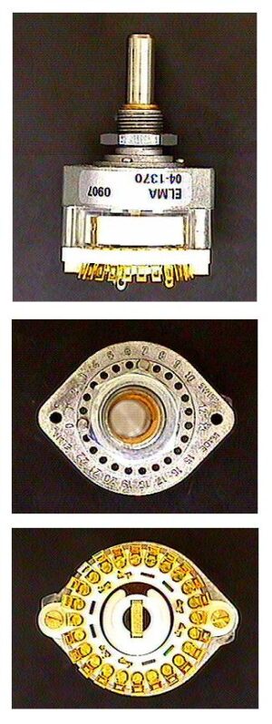 Interrupteur rotatif 3x7 positions, angle 15